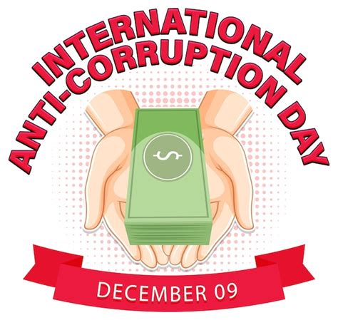 Free Vector International Anti Corruption Day Poster Design