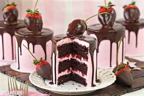 Chocolate Covered Strawberry Mini Cakes Sugarhero