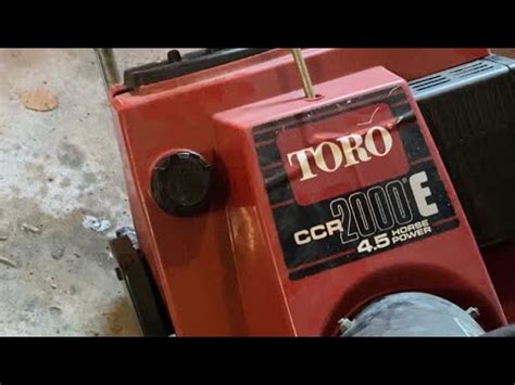 Toro CCR 2000e Stuck Carb Nozzle YouTube