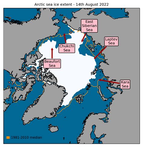 Briefing On Arctic And Antarctic Sea Ice August 2022 Met Office