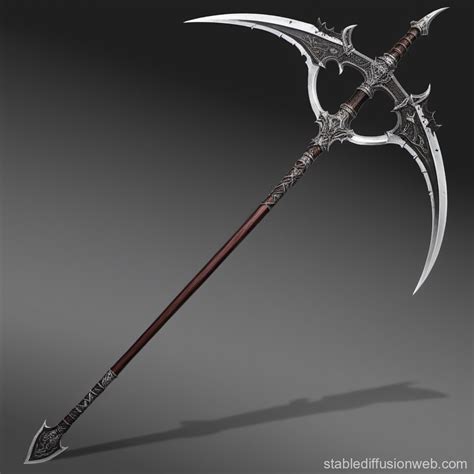 Halberd-Inspired Double Bladed Scythe | Stable Diffusion Online