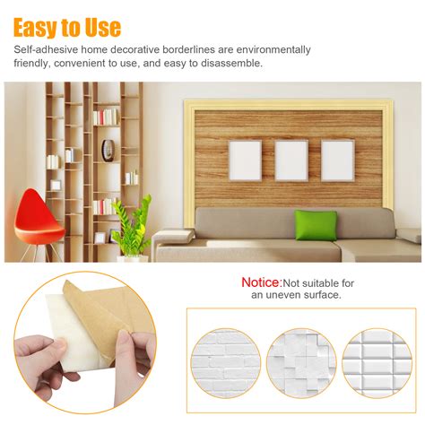 3d Self Adhesive Foam Wallpaper Borders Tsv 90inch Flexible Foam Molding Trim Waterproof