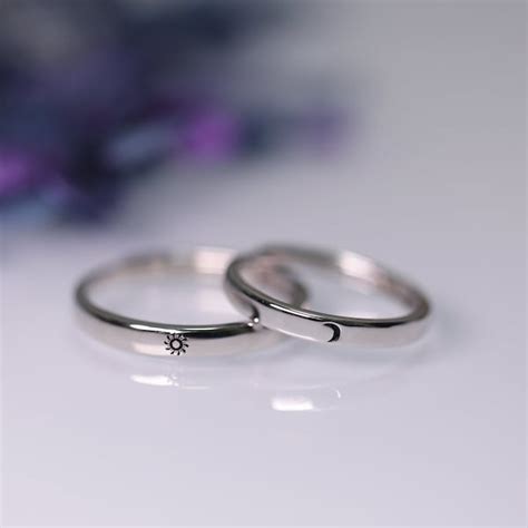 Couples Sun And Moon Ring Etsy