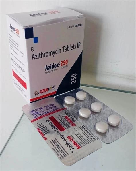 Zithromax Azithromycin Treat Bacterial Infection Strength 250 Mg