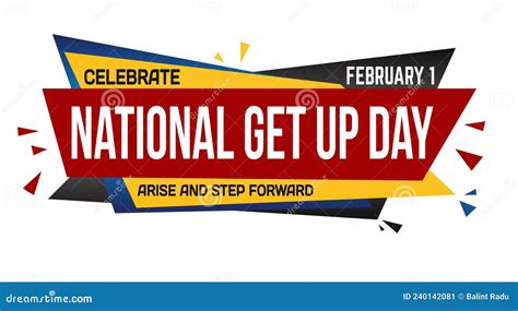 National Get Up Day Banner Design Stock Vector - Illustration of rise ...