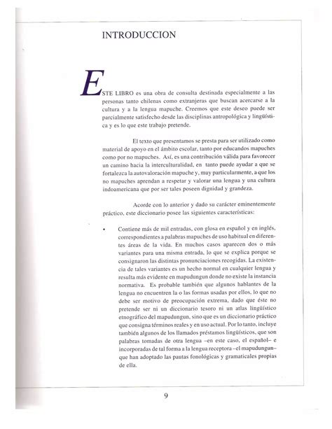 Mapuche Lengua Y Cultura Diccionario Mapudungun Español E Ingles