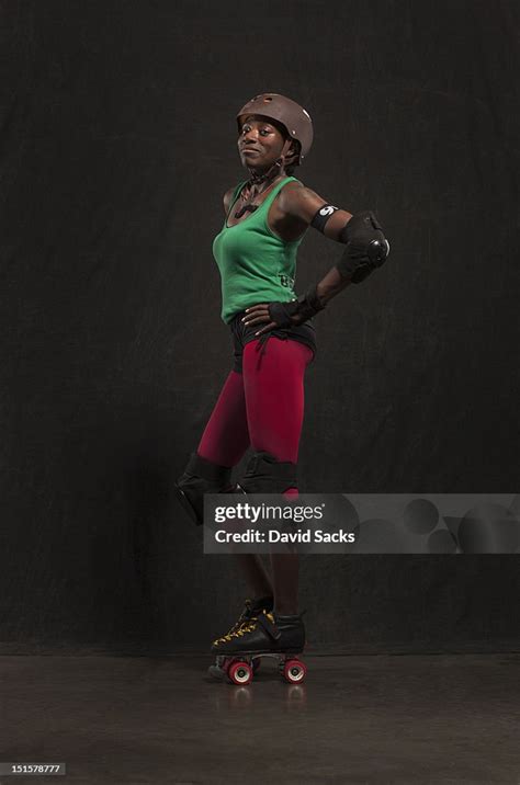 Woman Portrait In Roller Derby Gear High-Res Stock Photo - Getty Images