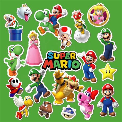 Stickers Vinilo Mario Termo Compu Super Mario Bros Calco Mario Bros