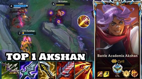 Wild Rift Akshan Top 1 Akshan Gameplay Akshan Jungle Rank