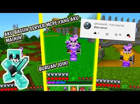 OPEN MEMBER SERVER MCPE Buruan Join Cuy YouTube