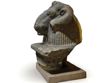 Head of a ram-headed Egyptian god Khnum 3D model | CGTrader