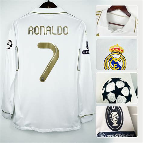 11 12real Madrid Home Retro Cristiano Ronaldo No 7เจอรซย การปรบ