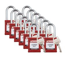 Brady Part SDPL RED 38ST KD12 153467 Nylon Safety Lockout Padlocks