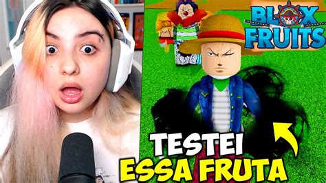 Testei Minha Primeira Fruta No Blox Fruits Peguei Uma Fruta Melhor Youtube