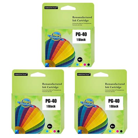 3x Pg 40 Black Ink Cartridge For Canon Pg 40 Pixma Mp180 Mp190 Mp210 Mp450 Mx300 Ebay