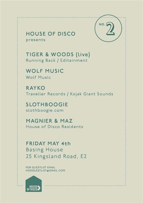 House Of Disco Presents Tiger Woods Live Wolf Music Rayko At