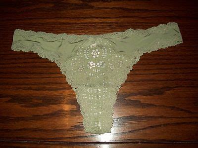 New Victoria S Secret Dream Angels Lace Trim Thong Panties Green