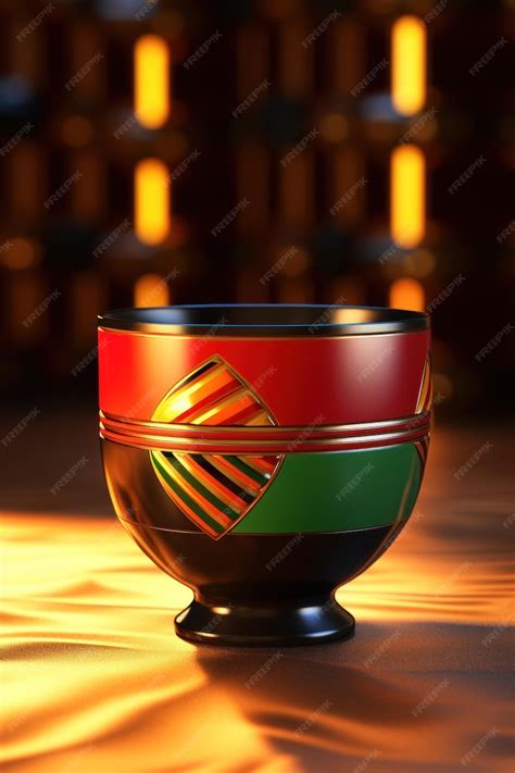 Premium Ai Image Poster Kwanza Unity Cup Decorated In Traditional