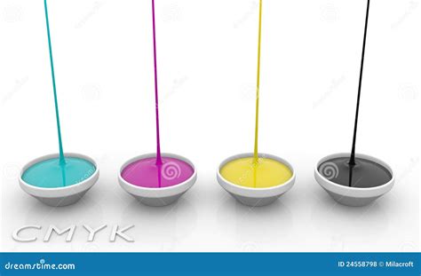 Cmyk Liquid Inks Stock Illustration Illustration Of Colorful 24558798