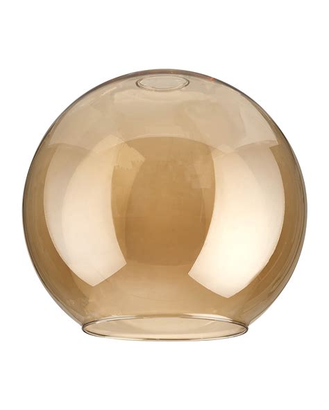 C Lighting Budapest 300mm X 280mm Open Mouth Round Amber Plated Globe Canterbury Lighting Ltd