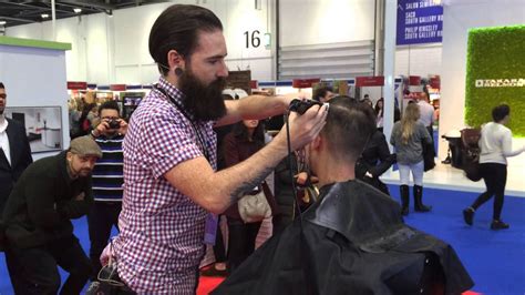 Adam Cripps Demonstrating His Award Winning Cut At Salon International