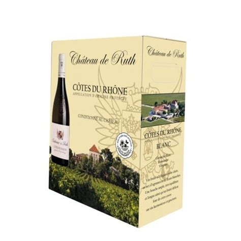 Côtes du Rhône AOP vin blanc Château de Ruth Intermarché