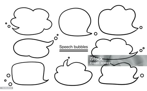 Simple Cloudshaped Speech Bubbles Stock Illustration Download Image