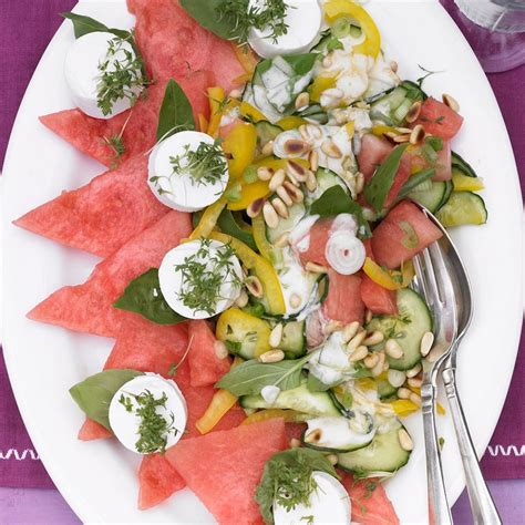 Melonensalat Mit Ziegenk Se Brigitte De