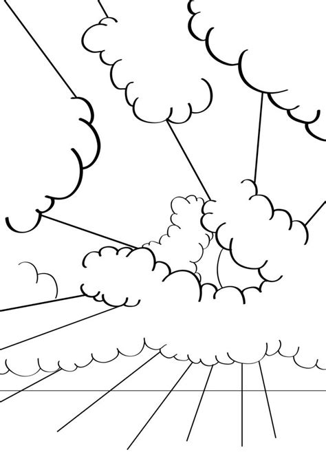 Dibujos De Nubes Para Colorear