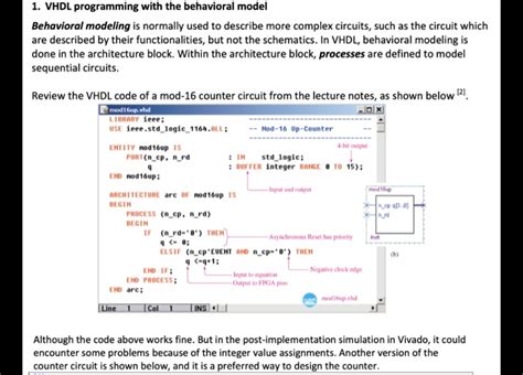 Solved Vhdl Programming With The Behavioral Model Chegg