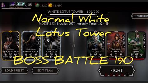 Normal WHITE LOTUS TOWER BOSS BATTLE 190 Gameplay Reward Rare