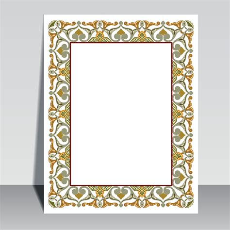 Islamic Book Cover Design Arabic Frame Border 15416935 Vector Art At Vecteezy