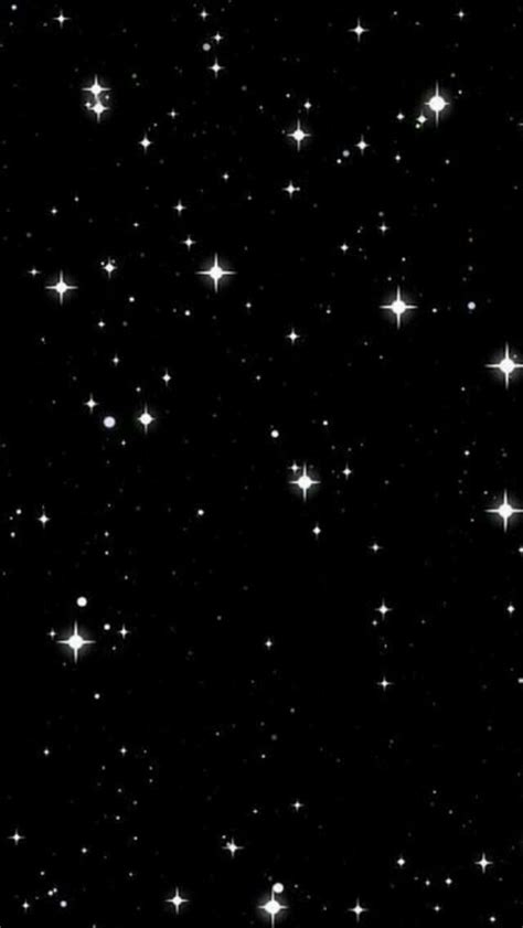 The Night Sky Is Filled With White Stars