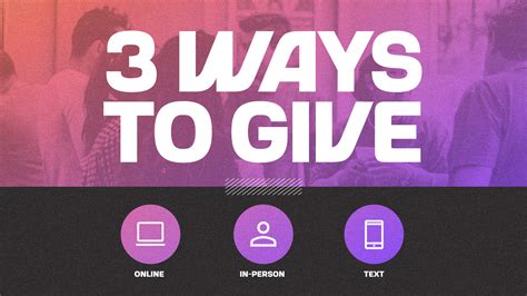 Graphics 3 Ways To Give Online In Person Text Church Visuals