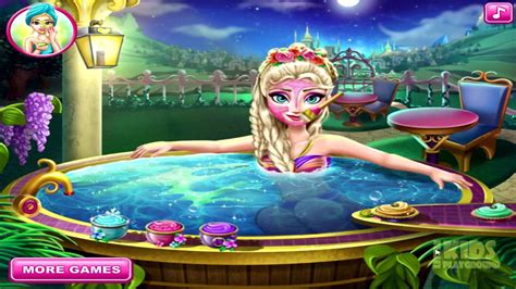 Disney Princess Elsa Rapunzel And Anna Jacuzzi Party Compilation Game