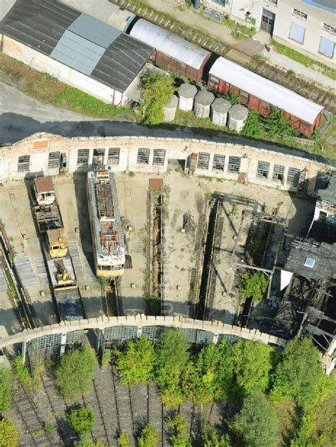 Augsburg Von Oben Gleisanlagen Am Rundschuppen Triebfahrzeughalle