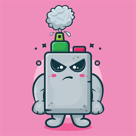 Serious Vape Electronic Cigarette Character Mascot With Angry