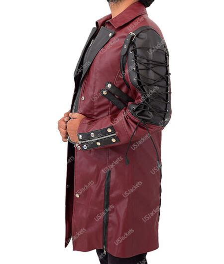 Punk Rave Poison Cosplay Maroon Leather Coat UsJackets