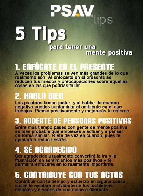 5 Tips Para Tener Una Mente Positiva Frases