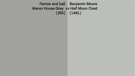 Farrow And Ball Manor House Gray 265 Vs Benjamin Moore Half Moon