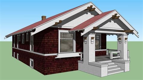 3d Warehouse View Model Small House Craftsman Bungalows Craftsman House