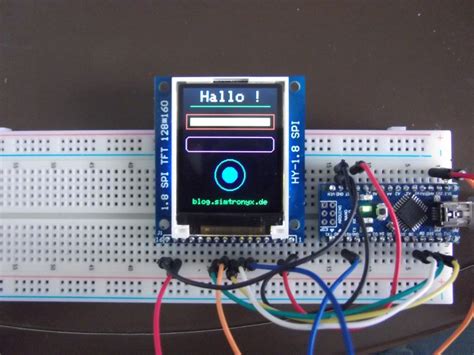 Arduino Nano Mit 1 8 Zoll TFT Farb Display Arduino Arduino Projekte