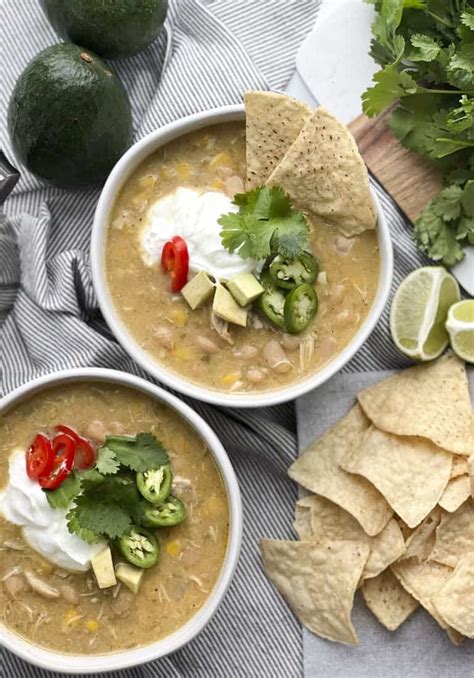 Slow Cooker White Chicken Chili Food Dolls