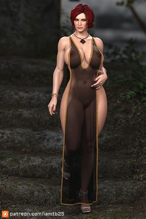 Triss Black See Through Dress Tb The Witcher D Porn