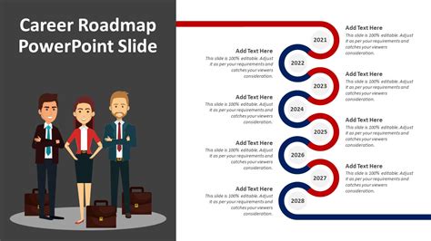 Career Roadmap Powerpoint Slide Career Path Ppt Template