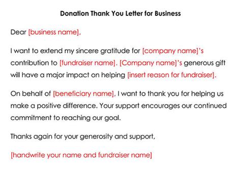 Thank You Letter To Donors Samples Free Templates