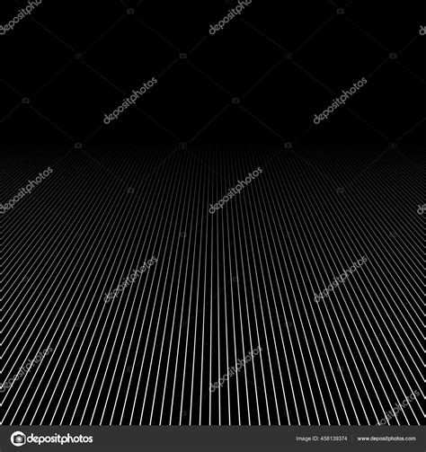 Parallel Straight Lines Stripes Perspective Vector Illustration Stock