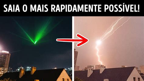 Se Voc Vir Este Feixe De Laser Um Raio Pode Cair Nas Proximidades