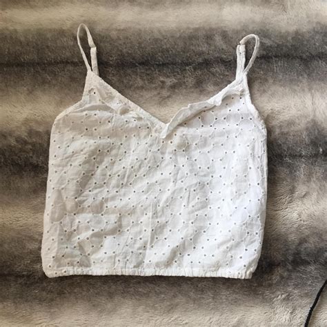 Réalisation Par Women s White Vest Depop