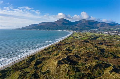 Photo Prints Wall Art - Aerial view of Murlough National Nature Reserve and Dundrum Bay, County ...